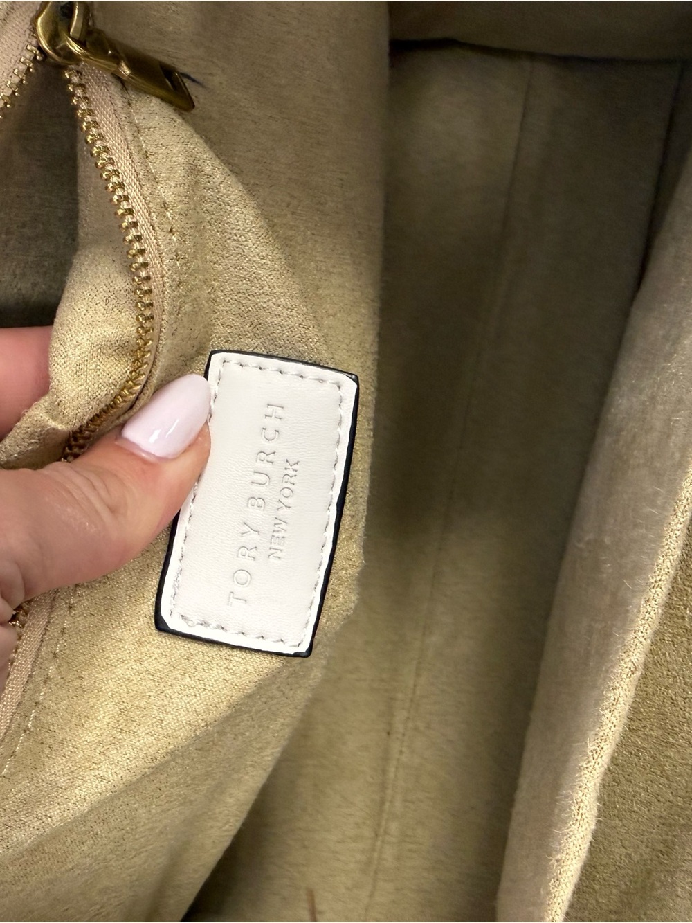 TORY BURCH • Small T monogram denim tote purse - Picture 10 of 12